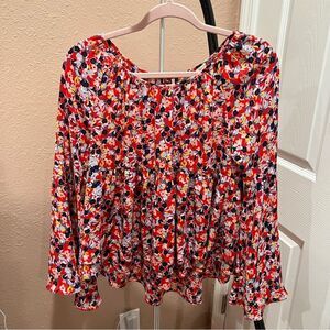 Copper Key Floral Blouse